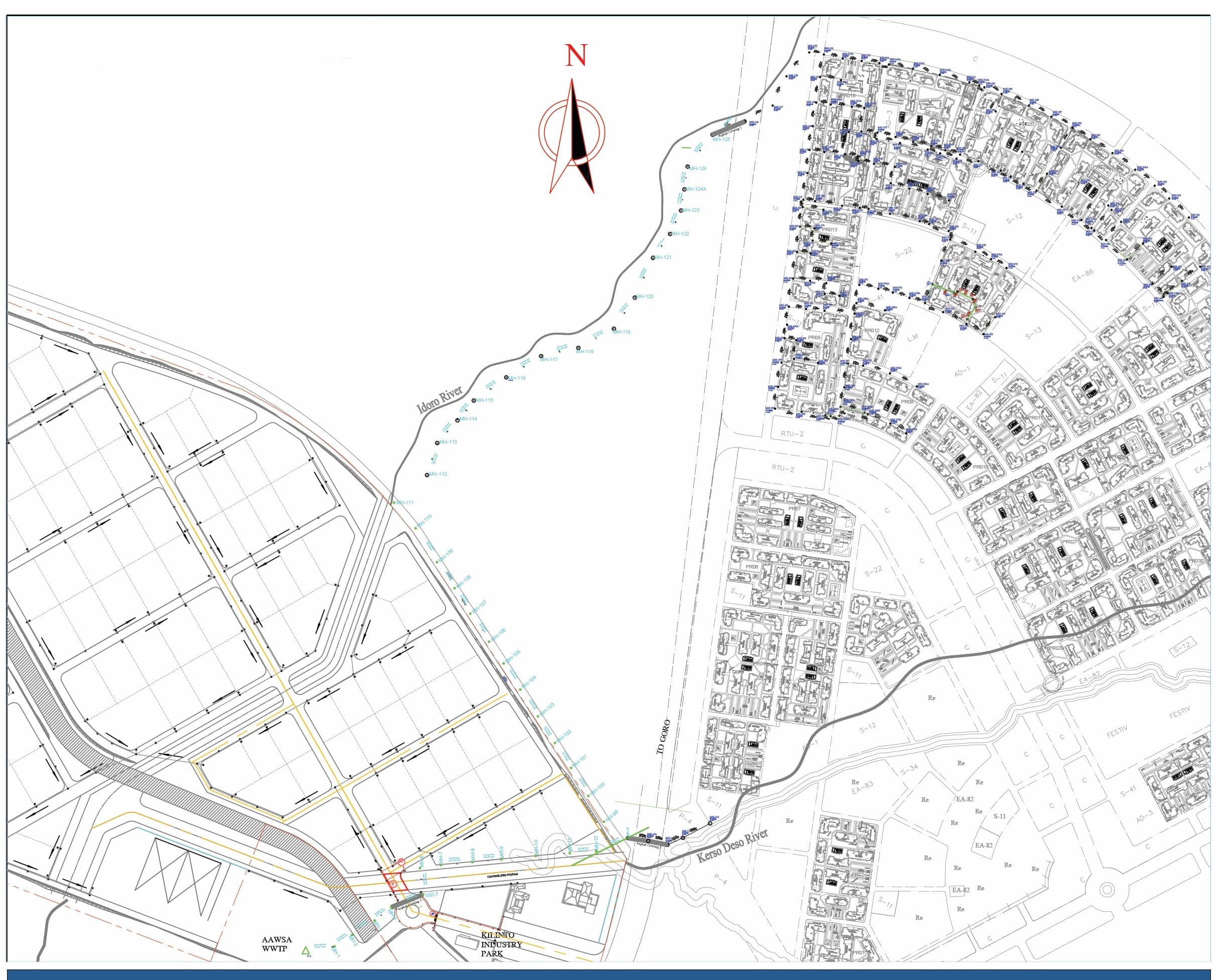 Koye Feche Sewer lines condominium project